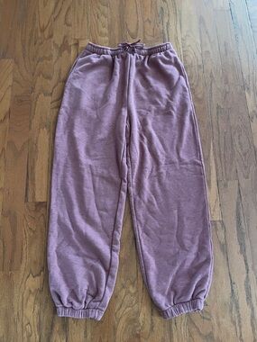 American Eagle Outfitters Women Mauve Drawstring Sweatpants